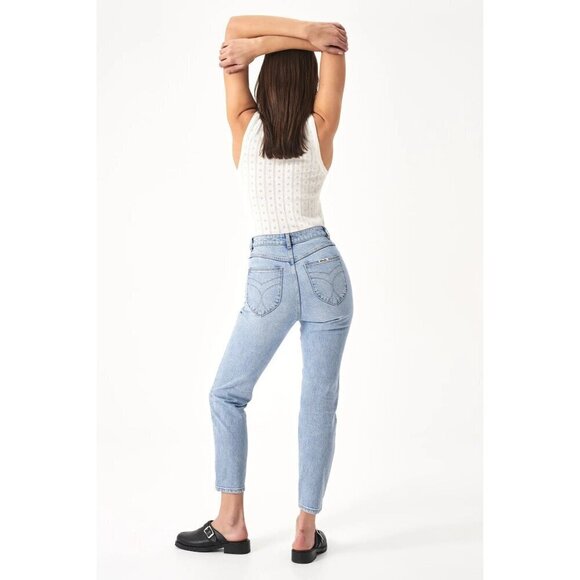 Rollas Dusters High Rise Slim Jeans Old Stone Light Wash Denim Cotton Size 28 - Picture 2 of 16
